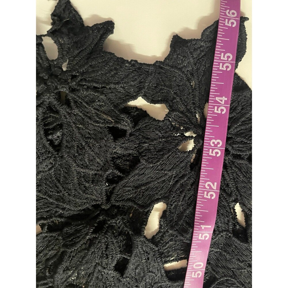 SHEIN Black Floral Nude Underlay Evening Dress Size S NWOT - Picture 7 of 11